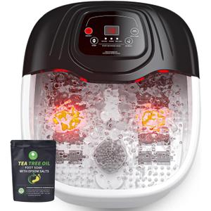 Foot Soaking Tub, Foot Spa Bath Massager with Heat, Epsom Salt,Bubbles, Vibration and Red Light,Foot Soaker, Birthday Gifts for Mom Dad Women Men Her Him