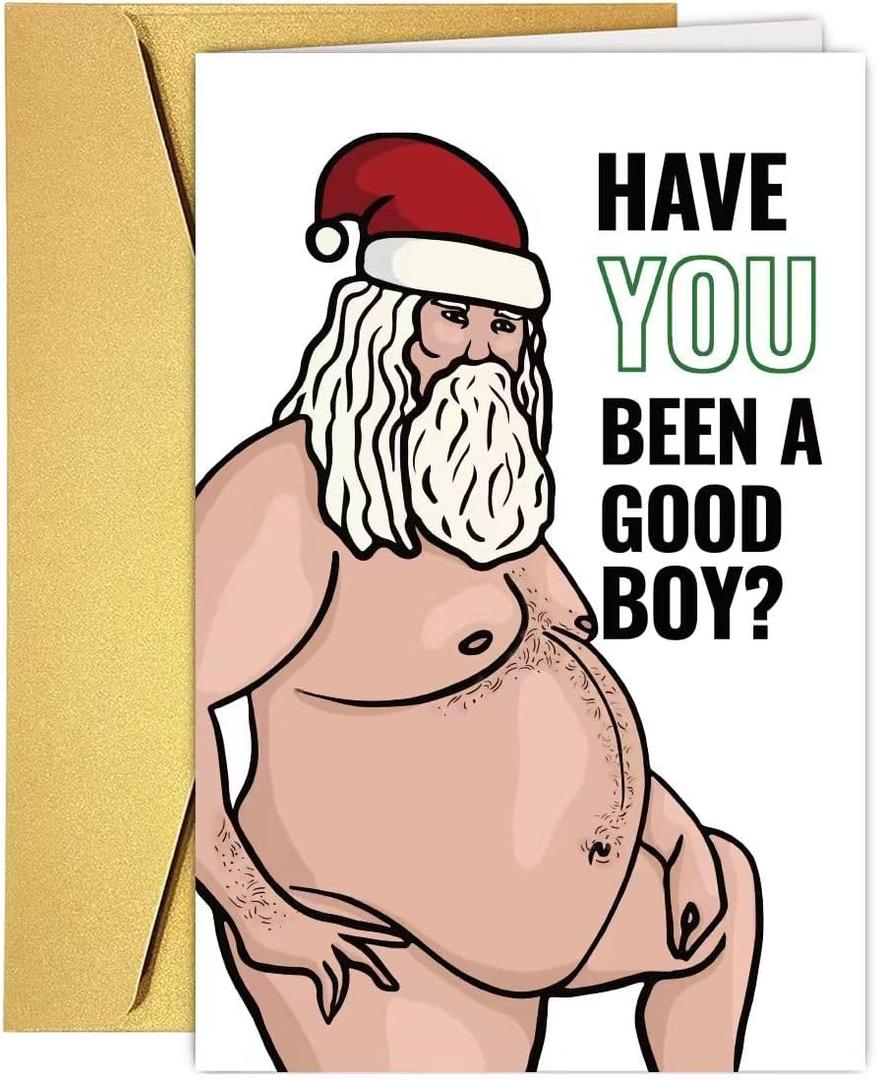 3 x Funny Christmas Card For Him, Humorous Chritmas Card&Gift for Husband Boyfriend Fiance Dad Son Brother Son In Law, Rude Merry Xmas Gift for Boys Men (#1)