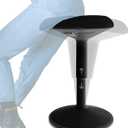 Standing Desk Stool Chair, Height Adjustable Stool 16-24 inch for Office and Classroom, Swivel seat, Anti-Slip Bottom Ergonomic Wobble Stool with Rocking Motion, Black