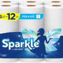 Sparkle Pick-A-Size Paper Towels, 6 Double Rolls = 12 Regular Rolls, Everyday Value Paper Towel With Full And Half Sheets