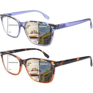 CLASAGA Progressive Multifocal Reading Glasses for Women Photochromic Gray Sunglasses Blue Light Blocking Computer Readers