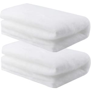 2.62 x 7.87 Ft Fake Snow Blanket, Thickened Fluffy Christmas Artificial Snow Cover Roll Winter Decor for Christmas Trees Village Craft Snowballs Photo Prop(2pack, Snow Blanket), White 