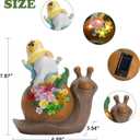 Solar Gnomes Outdoor Snail Garden Statue for Yard with Outdoor Decorations for Patio Mom Gift