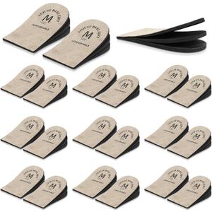 Panitay 10 Pair 3 Layers Adjustable Orthopedic Heel Lift Height Increase Insole Orthopedic Shoe Lifts Men Women Shoe Pads Inserts for Enhanced Comfort Support Daily Wear During Sports(Medium)