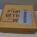 LE TAUCI Ceramic Slow Feeder Puzzle Bowl Elevated 1.5 Cup with Wooden Stand for Small & Medium Dog, Fast Eater Food Bowl Sun Orange