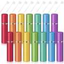 Boao 14 Pcs 5ml Travel Perfume Atomizer Rainbow Mini Refillable Spray Perfume Bottle Portable with 10 Pcs Refill Pump Dispenser Pump Transfer Tool for Women Men Outgoing Traveling