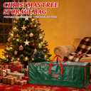 Christmas Tree Storage Bag with Double Zipper- Fits Up to 7.5 ft Holiday Xmas Disassembled Trees  Moisture Proof Protection for Holiday Decor,Green