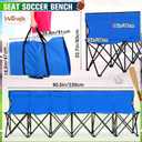 Wenqik Foldable Bench 6 Seat with Back No Assembly, Pocket