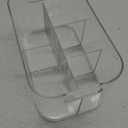 2 Pack, 5-Compartment Clear Plastic Bin - Divided Art Supplies, Cosmetic Makeup Caddy Organizer - Multiuse Storage Container for Vanity, Bathroom, Kitchen, Office, Craft, Shower, Cleaning Items