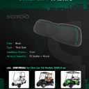 SCITOO Front Seat Backrest Assembly for Club Car DS 2000.5-up Golf Cart, Factory Style Replacement Cushions, Black
