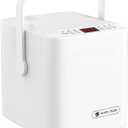 WHITE TIGER 1.3L Mini Rice Cooker - 4 Cups, 24-Hour Timer, Portable with Removable Non-stick Pot, Steamer for Rice, Soup, Congee & Yogurt