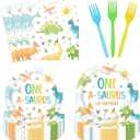Dinosaur 1st Birthday Party Tableware Party Decorations for Boys