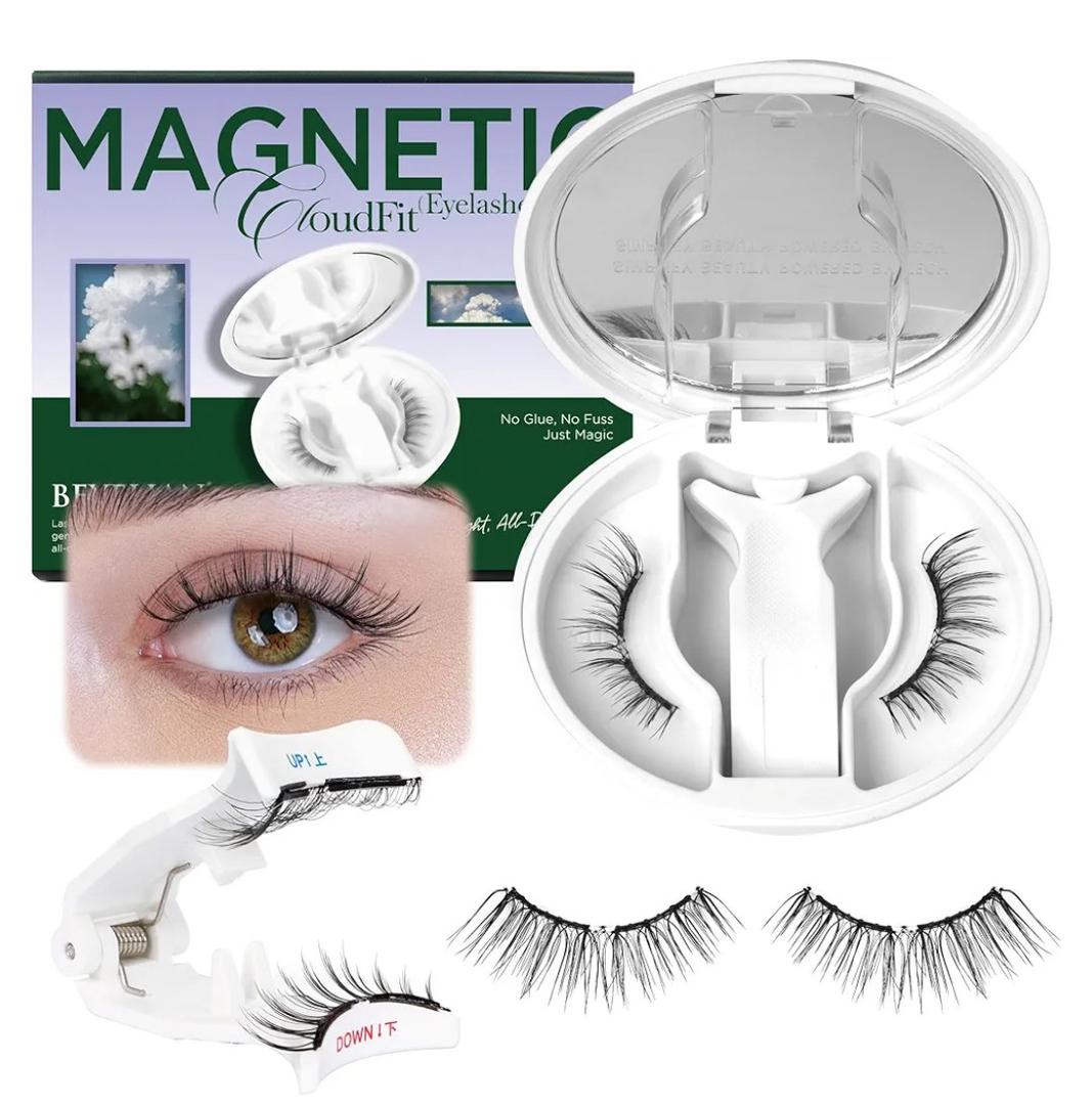 BEYELIAN Magnetic Eyelashes with Applicator, Upgrade Soft Magnetic Lashes Portable Magnetic Eyelashes Natural Look, Reusable, No Glue Needed Fales Eyelashes for Eye YT25 (All-In-One & Comfortable)