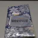 Newbridge Christmas Navy Winter Snowflake 60 x 84 Inch Rectangle Vinyl Tablecloth with Flannel Backing  Sparkling Silver Holiday Print Easy-Care Wipe Clean Table Cover