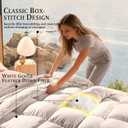 Beautyrest Ultra-Soft White Goose Feather Down Fiber Comforter Queen Size-100% Cotton Skin-Friendly Down Comforter-Luxury Hotel Style Duvet Insert Medium Weight for All Season,White (90" W X 90" L)