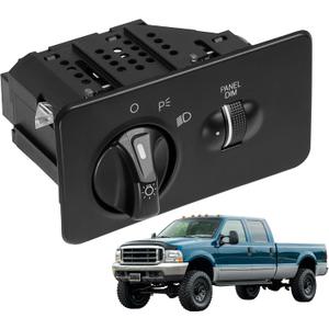 Headlight Switch Assembly Compatible with 1999-2005 Ford F-250 F-350 F-450 F-550 Super Duty F-650 F-750 F-800 Truck Replaces 1S1833 F81Z-11654-AA 88924369 SWA41651 SW5226