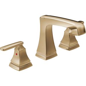 Delta Ashlyn Widespread Bathroom Faucet, Gold 3-Hole Bathroom Sink Faucet, Metal Push-Pop Drain Assembly, Champagne Bronze 3564-CZMPU-DST
