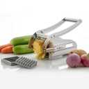 Stainless Steel Potato Chipser French Fries Chips Maker Machine Snacks Finger, Silver, Medium