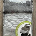 Tadpoles Plush MicroSherpa Lining Stroller and Car Seat Cover. Quilted outer layer.