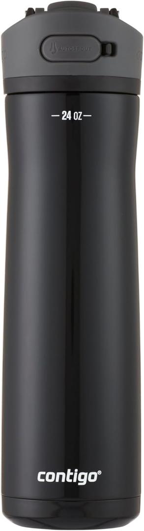 Contigo Ashland 2.0 Water Bottle with AUTOSPOUT Lid 24oz. Licorice (24oz (Pack of 1))