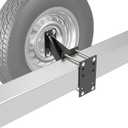 Trailer Spare Tire Mount for Utility,Spare Tire Carrier,Heavy Duty Holds up to 160 Lbs, Fits 4 & 5 & 6 Lugs Wheels on 4", 4.25",4.5'', 4.75'', 5'' and 5.5'' Bolt Patterns