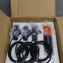 3 Lights Independent Kitchen Island Dining Room Lights Black Pendant Light Fixtures Linear Chandeliers 3 Pendant Lights for Kitchen Island Modern Pendant Light Fixtures, Day Light Bulbs Included