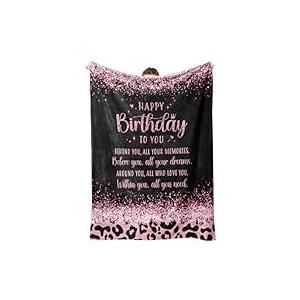 50th Birthday Gifts for Women - 50 and Fabulous Flannel Blanket, 50th Presents for Women, Friends, Mom, Wife, Aunt, Sister, 60"x50"