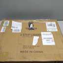 1-Step Ladder Folding Step Stool with Anti-Slip Sturdy and Wide Pedal Stepladder Multi-Use for Home and Kitchen Space Saving (White)