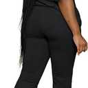 PINSV Women 2 Piece Outfits Short Sleeve Top and Flare Pants Lounge Sets Tracksuit (Large, Black)