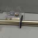 EXCLUSIVE HOME Crystal Ball 1" Curtain Rod and Coordinating Finial Set, Gold, Adjustable 66"-120"