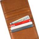 Men's Credit Card Holder, Brown Leather Wallet, Slim Bi-fold Wallet, Compact Wallet, RFID blocking