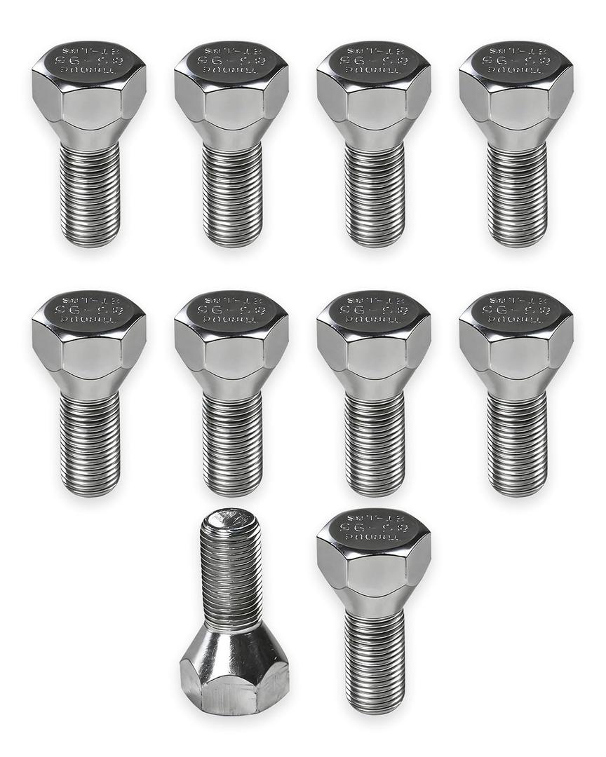 10 Pack 11062A Trailer Lug Bolts 1/2"-20 x 1-5/8" Solid Zinc-Plated Steel, Fits 5-Lug Hubs for Boat & Utility Trailers