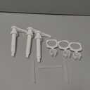 [Upgraded] Mouthwash Dispenser Pump with Cup Holder Set for TheraBreath 16 Fl Oz Mouthwash Oral Rinse, Fits ICY Mint, Mild Mint, Whitening, Anticavity, Kids, Alcohol-Free, etc. - 3 Pack