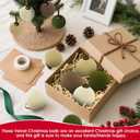 15 Pcs Velvet Christmas Balls, 3.15" Large Velvet Christmas Ornaments Balls, Plastic Shatterproof Flocked Ornaments for Xmas Tree Holiday Party Decorations (A - Green,Brown,Khaki,Cream White)