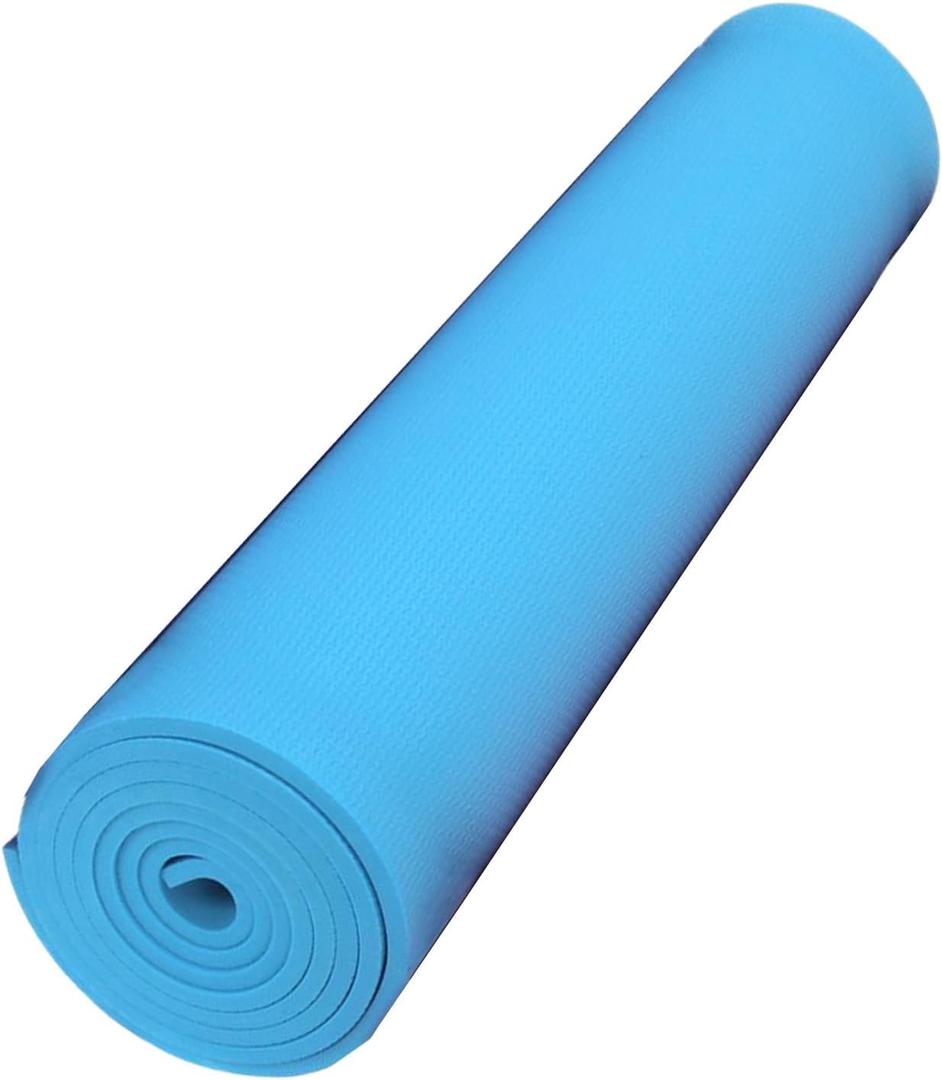 Portable Yoga Mat - High Density Fitness, Multifunctional Exercise Surfaces, Non Slip Stretching Workout Gear, Lightweight Carrying Strap | Home Studio Athletics Health for Women Men (blue)