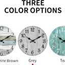 HYLANDA Wall Clock, Gray 16 Inch Wall Clocks Battery Operated Silent Non Ticking, Country Round Clocks Farmhous Wall Decorative for Kitchen, Bathroom, Living Room