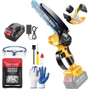 Mini Chainsaw Cordless, 8 IN Brushless Electric Chainsaw for Wood Cutting