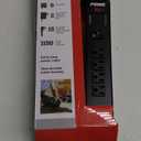 Prime Wire PB802135 6-Outlet Metal Power Workshop Surge Protector with 14-3 SJT 15-Feet Cord Black