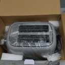 Toaster 2 Slice Retro Stainless Steel with 1.5 Extra Wide Slots Bagel, Defrost, Reheat, Cancel Functions, 6 Bread Shade Settings, Removable Crumb Tray, Gray