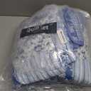 Mybedsoul Blue Boho Quilt Set King Size,3 Pieces Plaid Floral Bedspread Coverlet Set for All Season,Patchwork Reversible Bedding Set King 90"x104"