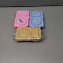 3 Pack Silicone Reusable Snack Containers with Lids, Double Compartment Snackle Box Containers, Salad Dressing Sauce Seasoning Container, Small Mini Food Snack Boxs for Travel, Office, Picnic, School