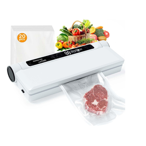 75kpa Food Vacuum Sealer with LED Indicator Light, Dry/Wet Modes, with 20 Vacuum Bags
