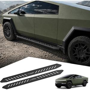 Cybertruck Running Boards Side Steps 2PCS for Tesla Cybertruck 2024-2026, 600 LBS Heavy Duty Carbon Steel Nerf Bars, No-Drill Exterior Side Step Rails, Black
