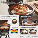 2 Pcs BBQ Plate Setter Lifter Set Smoking Stone Pizza Stone, BBQ plate: fit for 18" large grill
