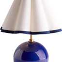 Pooky Lighting Cecily Rechargeable Ceramic Table Lamp 15" - Cordless Lamp