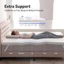 3 Inch Plush Queen Gel Memory Foam Mattress Topper, Cooling Bed Topper with Removable Cover, Soft & Pain Relief & Breathable, CertiPUR-US & Oeko-Tex Certified