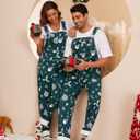Mens Overalls Christmas Bib Coveralls Women Halloween Jumpsuit Stocking Stuffers for Adults (Small, Green)