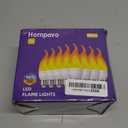 Hompavo Christmas Decorations, LED Flame Light Bulbs E26 Base, Upgraded 3 Modes Flickering Candle Bulbs for Christmas Halloween Party Porch Indoor & Outdoor Decor - 6 Pack