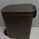 Cesun Small Bathroom Trash Can with Lid Soft Close, Step Pedal, 6 Liter / 1.6 Gallon Stainless Steel Garbage Can with Removable Inner Bucket, Anti-Fingerprint Finish (Brown)