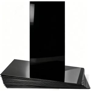 12 pcs Peel and Stick Backsplash Tiles, Black Wall Panels, 23.6" x 11.8”, 23.6" x 11.8" x 2.2mm